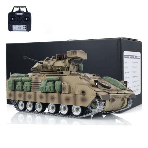 TOUCAN RC HOBBY US in Stock TD 1/16 RC Military Tank M2A2 Bradley Metal Tracks Wheels Infrared...