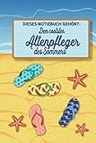 Dieses Notizbuch gehört dem coolsten Altenpfleger des Sommers: blanko A5 Notizbuch liniert mit über 100 Seiten Geschenkidee - Strand und Sommer Softcover