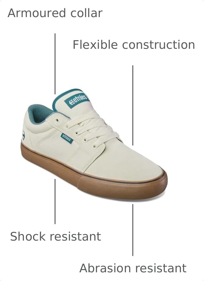 Image of Etnies Barge LS - Classic Skate Look, Slim Vulcanized Silhoutte, Hefty Armored Collar, Reinforced Vulc