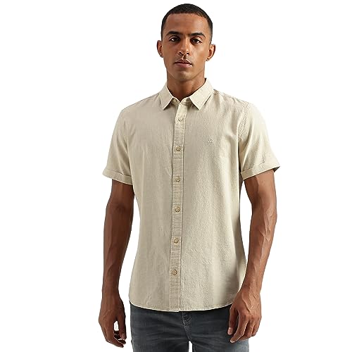 Image of United Colors of Benetton Men's Solid Relaxed Fit Shirts