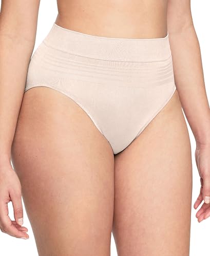 Warner's Women's No Pinching No Problems Seamless Hi Cut Panty, Butterscotch, Small