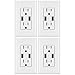 Outlet with USB, High Speed Charger 4.2A Charging Capability, Child Proof Safety Duplex Receptacle 15 Amp, Tamper Resistant Wall socket plate Included UL Listed MICMI (4.2A USB outlet 4pack)