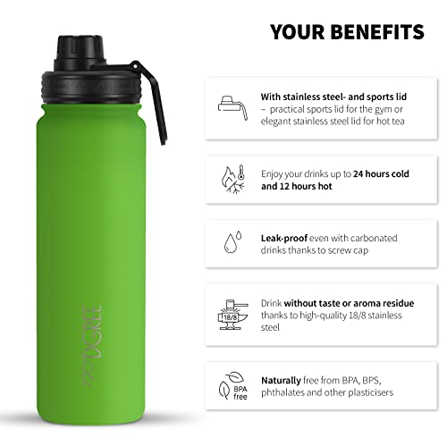720°DGREE Vaccum Insulated Water Bottle “noLimit“, 1200ml, Leakproof, BPA-Free, Thermo Stainless Steel Flask - Image 2