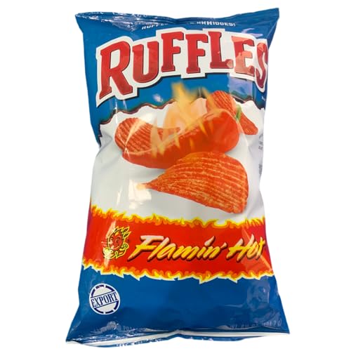 Ruffles Flamin' Hot Potato Chips 184.2g American Crisps | Pack Of 2
