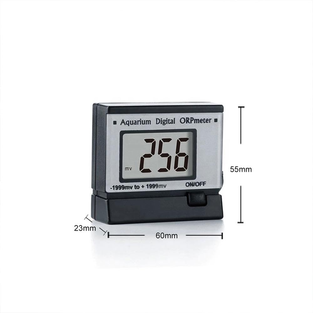 SagaSave Probador de calidad del agua, -1999 ~ 1999 mV, medidor ORP Redox en línea con pantalla LCD, detector profesional de calidad del agua para acuarios, piscinas, acuicultura