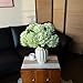 DUYONE 3PCS 22 inch Lifelike Artificial Hydrangea Large Flowers Artificial Flowers Dry Flowers Outdoor Wedding Christmas Office Family Party Living Room Table Decoration (Light Green)