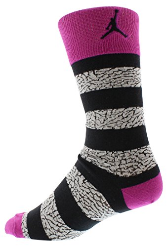 Nike Air Jordan Elephant Striped Socks Purple Black Grey 647688-542-L2