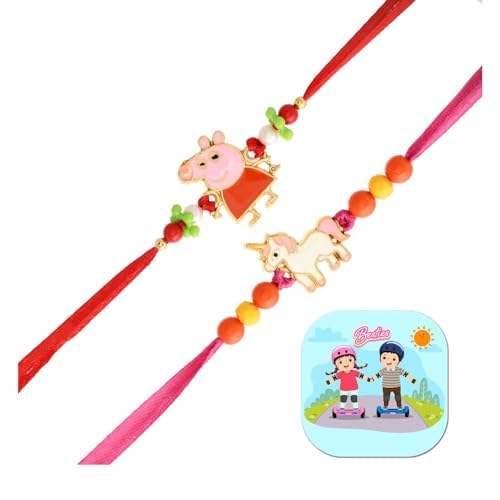 Image of CraftVatika Magnet with Rakhi Gift Combo for Brother Boy Kids Sister Rakhi Set of 2 for Kids Boys Girls Rakhi with Magnet Gift, Fridge Magent for Fridge Door Decor