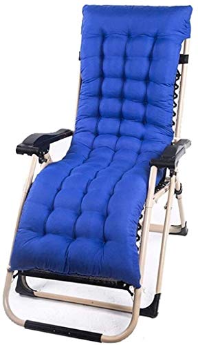 Chaise longue pliante jardin avec coussin coton bleu support 200 kg