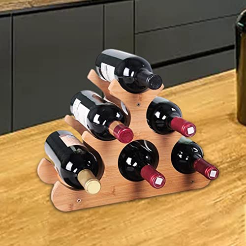 Soporte para botellas de vino de madera para 6 botellas miniatura 7