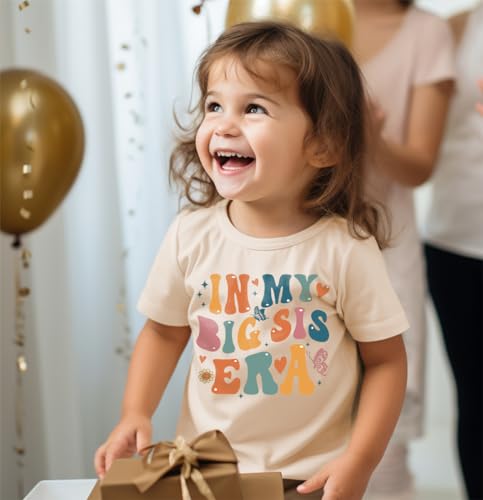 Image of Big Sister Shirt for Toddler Baby Girl Outfits Big Sis Announcement T-Shirt Gifts
