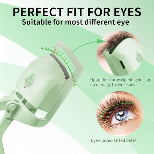 image for SEGMINISMART Heated Eyelash Curler, Fast 5s Heat up, 24 Hours Long Las
