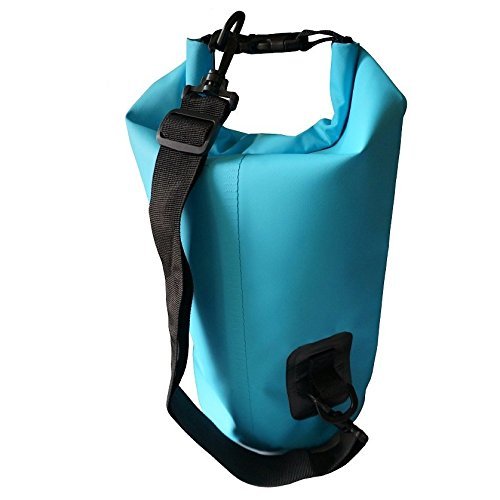 Survival Hax Roll Top Dry Bag - Waterproof Bag for Kayaking, Swimming, Boating, Camping, and The Beach - Air Tight (Blue, 10 Liter)