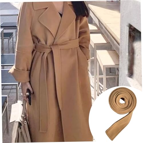 Trench Coat Belt Replacement, 69" Long Woolen Overcoat Belt, Decorative Buckle Robe Alternative, Khaki Outerwear for Ladies Women & Girls4