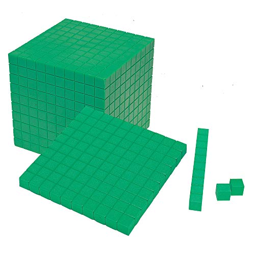 Image of ETA hand2mind Green ManipuLite Foam Base Ten Blocks, 161-Piece Starter Set