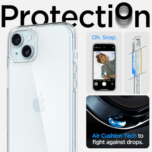 Spigen Ultra Hybrid Case Compatibel met iPhone 15 hoesje -Crystal Clear - Afbeelding 6