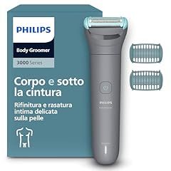 Philips Bodygroom series 3000 - Rifinitore per uomo tripla protezione, Rifinitura e rasatura intima, Preciso e confortevole sulla pelle, Impermeabile al 100%, 80 minuti di autonomia, Modello BG3480/15