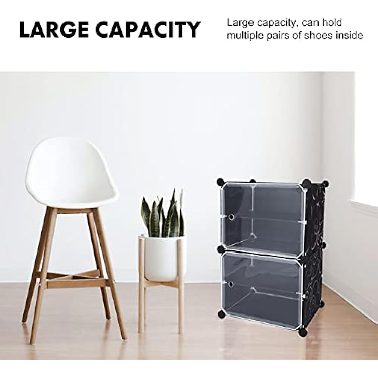 Zerodeko 1pc Multi Shoe Rack Organizer Space-Saving Black Storage Closet for Household Use Easy Installation and Access for Shoes Boots Sneakers and More
