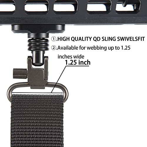 Image of VVAAGG Sling Swivel Mount 1 1.25 1.5 inch Two-Point Sling Attachment Clips