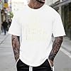 Mens White Shirt Personalised T Shirts for Men Graphic Print Loose Fit Casual Tee for Everyday Wear in Breathable Comfort Ideal for Street Style and All-Season Mens T Shirt (White, L) #1