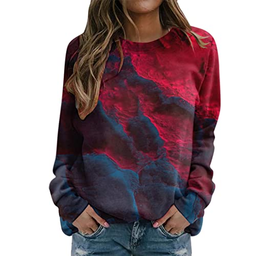 Sweatshirts femme tunique imprimé dégradé et coupe ample pour un confort quotidien