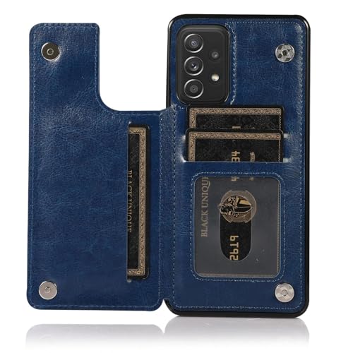 Protection Galaxy S22 Plus en cuir bleu au design portefeuille raffiné
