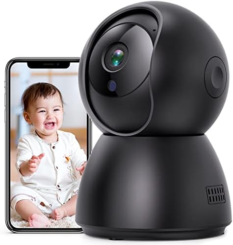 Menggood Indoor Security Camera, 2.5K Cameras for Home Security, 2.4/5GHz WiFi Smart Pet Camera, Baby Monitor with Two-Way Audio,Night Vision,Motion Detection,Compatible with Alexa & Google Assistant