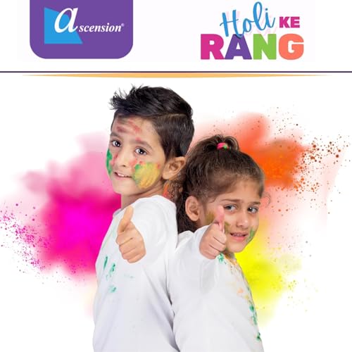 ascension Natural Herbal Gulal Holi Colour Skin Friendly Powder, 80g Each, Pack of 5