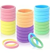 Sularpek Lot de 30 élastiques pour cheveux pour femme, 6 couleurs, 4 cm, élastiques pour cheveux pour fille, queue pour ...