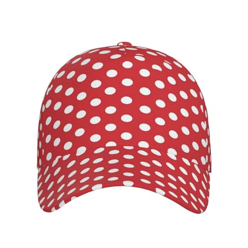 Gorra de béisbol con patrón de lunares para hombres y mujeres miniatura 2