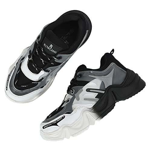 Image of ROWLANS Women's Synthetic Leather Comfortable /Running Lace-Ups Sports Shoes