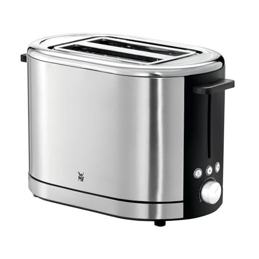 WMF Lono Tostadora, 900 W, 2 ranuras, 7 niveles de tueste, modo descongelar, luces led, acero inoxidable de cromargan