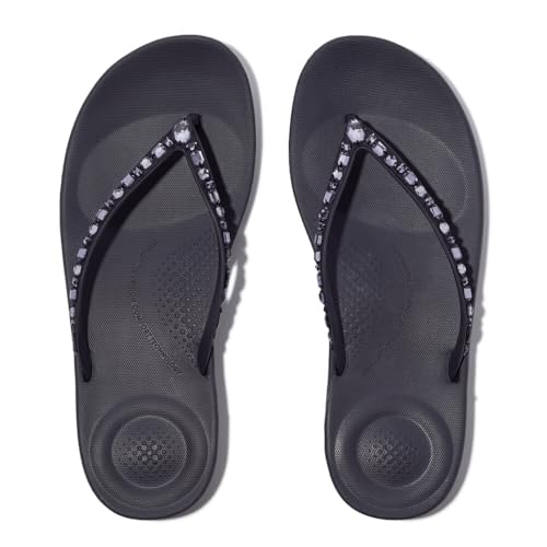 Image of FitFlop Iqushion Multi-Crystal Ergonomic Flip-Flops