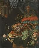 ZHAOSHAN Célèbre Affiche Mur Art Poster DéCoration Murale Nature mortefruits et au chardonneret par Abraham Mignon Graffiti Impression Toile Pour la Décoration de Bureau 60x90cm