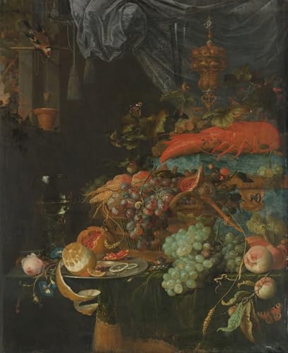 Tableau Toile Nature Morte Fruits Chardonneret - Affiches d'Art 60x90cm