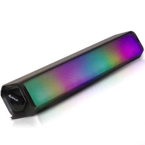 Caixa de Som Gamer Soundbar 6W Rms Real Speaker Estéreo Iluminaçã...