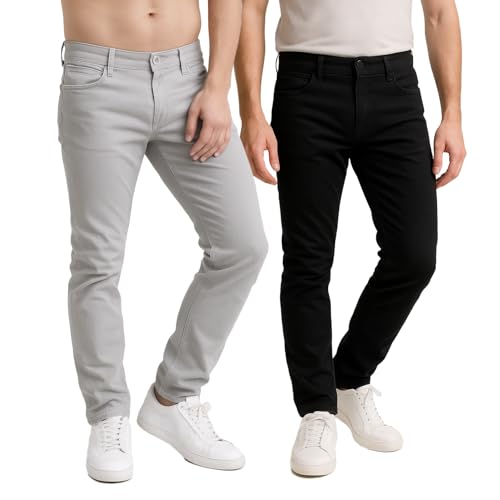 La Mejor Selección de Pantalones de Gabardina para Hombre , tabla con los diez mejores. 49 CHB CHILI BEANS CLOTHING 2 Pantalones de Gabardina Stretch Slim Fit para Hombre: Ideales para Cualquier Ocasión, Casual o Formal - Amplia Variedad de Tallas y Colores