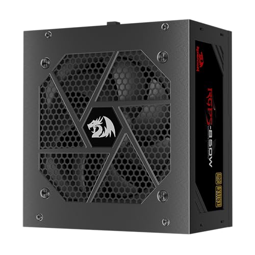Image of Redragon PSU010 80+ Gold 850 Watt ATX Fully Modular Power Supply w / 80 Plus Gold Certified, Compact 160mm Size and Low Noise Fan 0 RPM, 100% Japanese Capacitors, Full Mod Cables