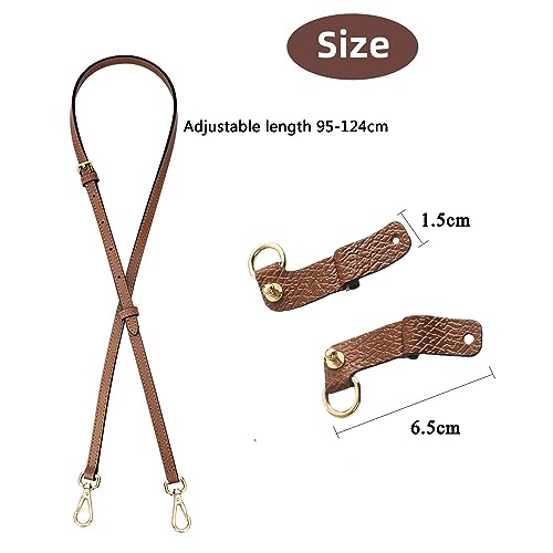 Image of Chispee Leather Bag Shoulder Strap, Purse Straps Replacement Crossbody Adjustable Conversion Kit for Longchamp Mini Bag