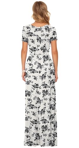 Image of AUSELILY Women's Classic Short Sleeve Loose Plain Casual Long Maxi Dresses for Women 2026