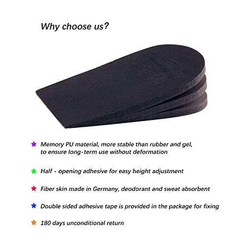 Image of Adjustable Orthopedic Heel Lift for Leg Length Discrepancies and Heel Pain,Sports Injuries,and Achilles tendonitis,Height Increase Insoles