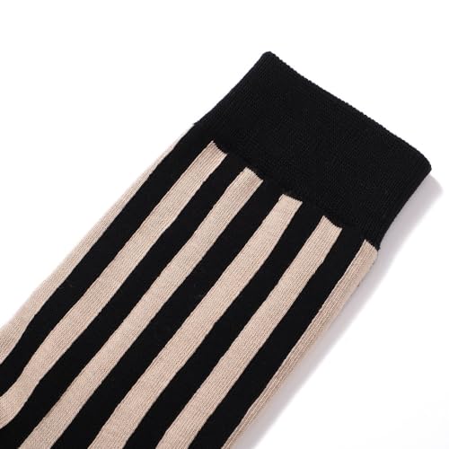 OXKNIT Mens Dress Socks Men's Athletic Crew Socks Cotton Striped Mens Soft Breathable Running Socks3