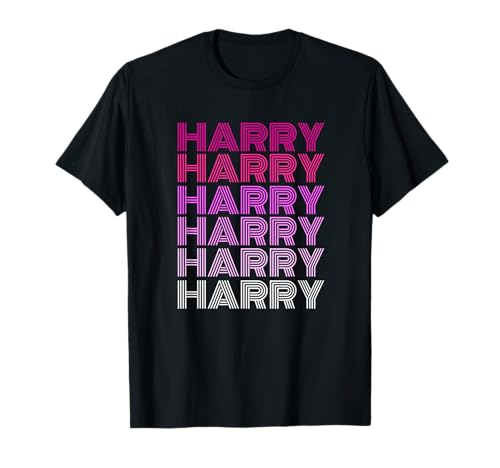 Photo de Style rétro Harry Rose Ombre Nom T-Shirt
