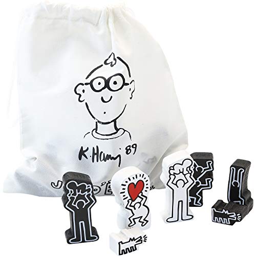 Vilac Chess Wooden Board Game with Cotton Storage Bag, Set Illustrated By Graphic Designer Keith Haring, Durable, 6 Years+ - Image 3