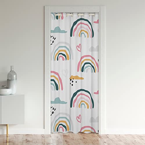 Loussiesd Rainbow Door Curtain for Doorway Privacy