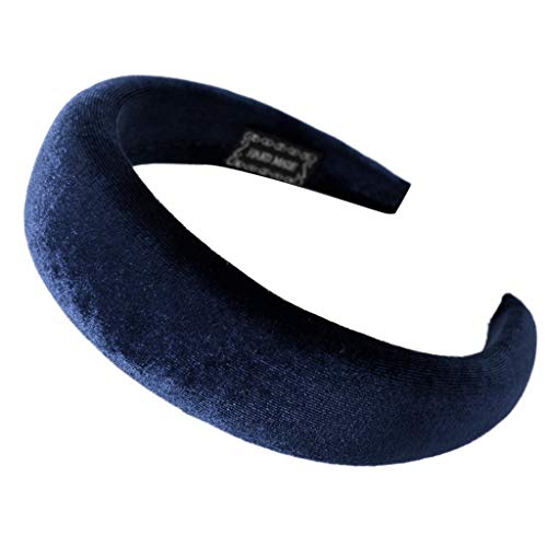 Headbands for Women Padded Headbands - 1PCS Velvet Headband Elegant Headbands Hairpins Headwear Barrette Styling Tools Accessories for Women and Ladies,Navy Blue