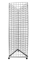 Algopix Similar Product 1 - Chrome Triangle Wire Grid Tower with
