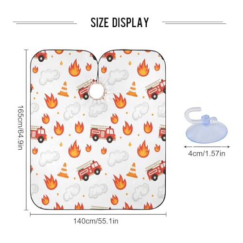 Capa de barbería impermeable para hombre modelo Kigai Fire Truck miniatura 3