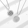 INFUSEU St Christopher Necklace for Men, Saint Christopher Pendant 925 Sterling Silver Medal Patron Christian Faith Religious Jewelry Divine Protection Amulet Gifts for Men #2