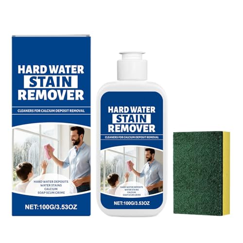 WJnflQN Removedor de manchas de agua, quitamanchas extra fuerte, líquido fuerte contra la cal | para cocina inodoro lavabo bañera, azulejos, cabezales de ducha puerta